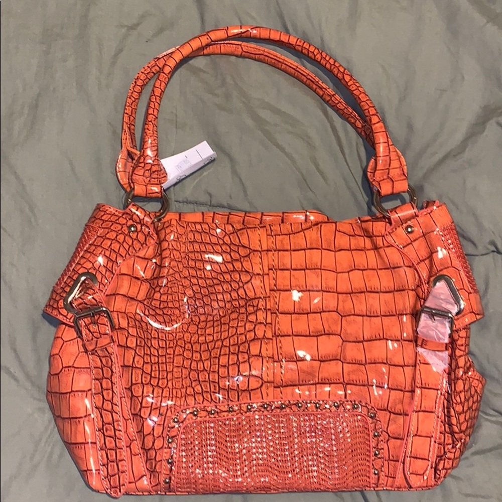 Orange Alligator Skin Purse (not real)